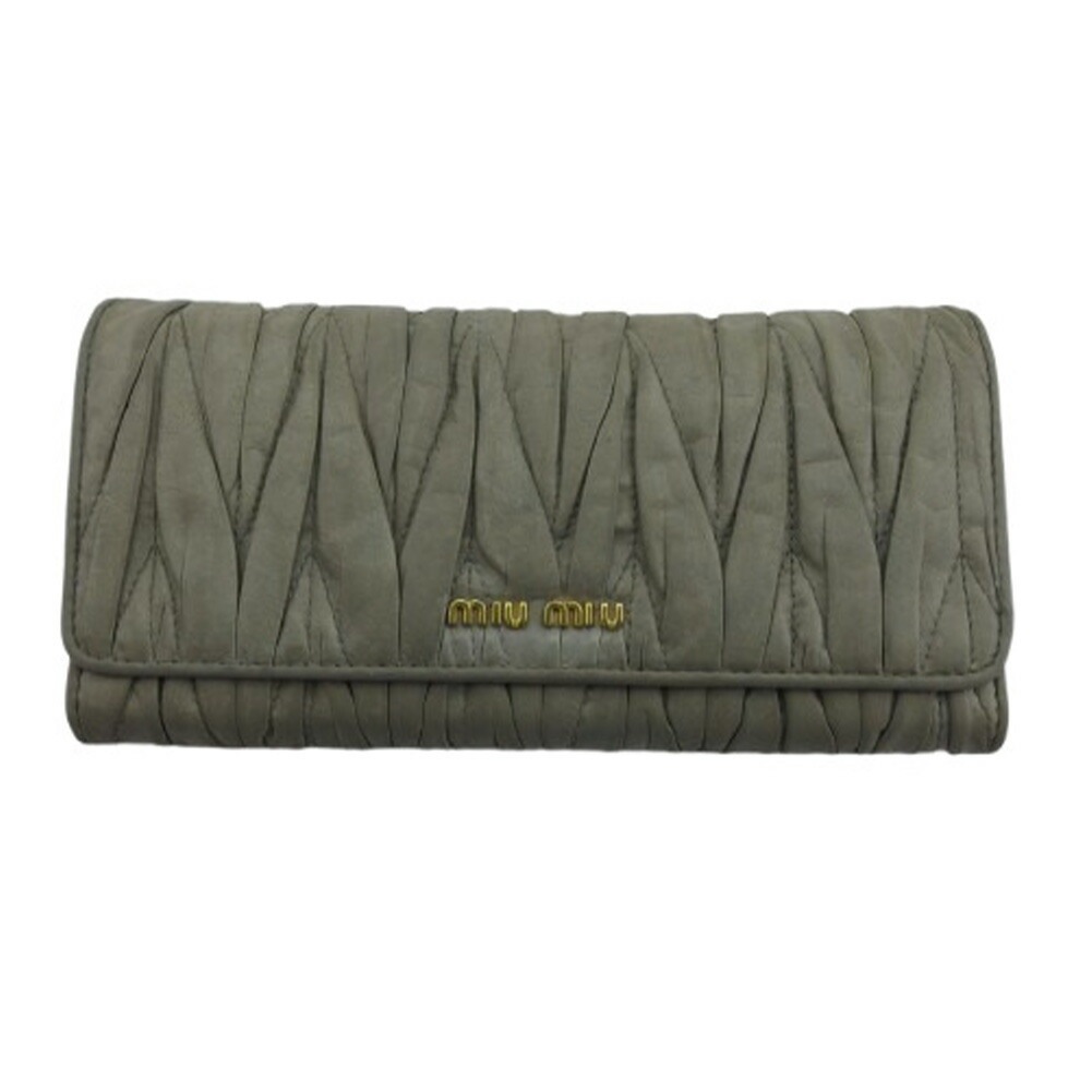 長財布 ギャザー グレー レディース 中古