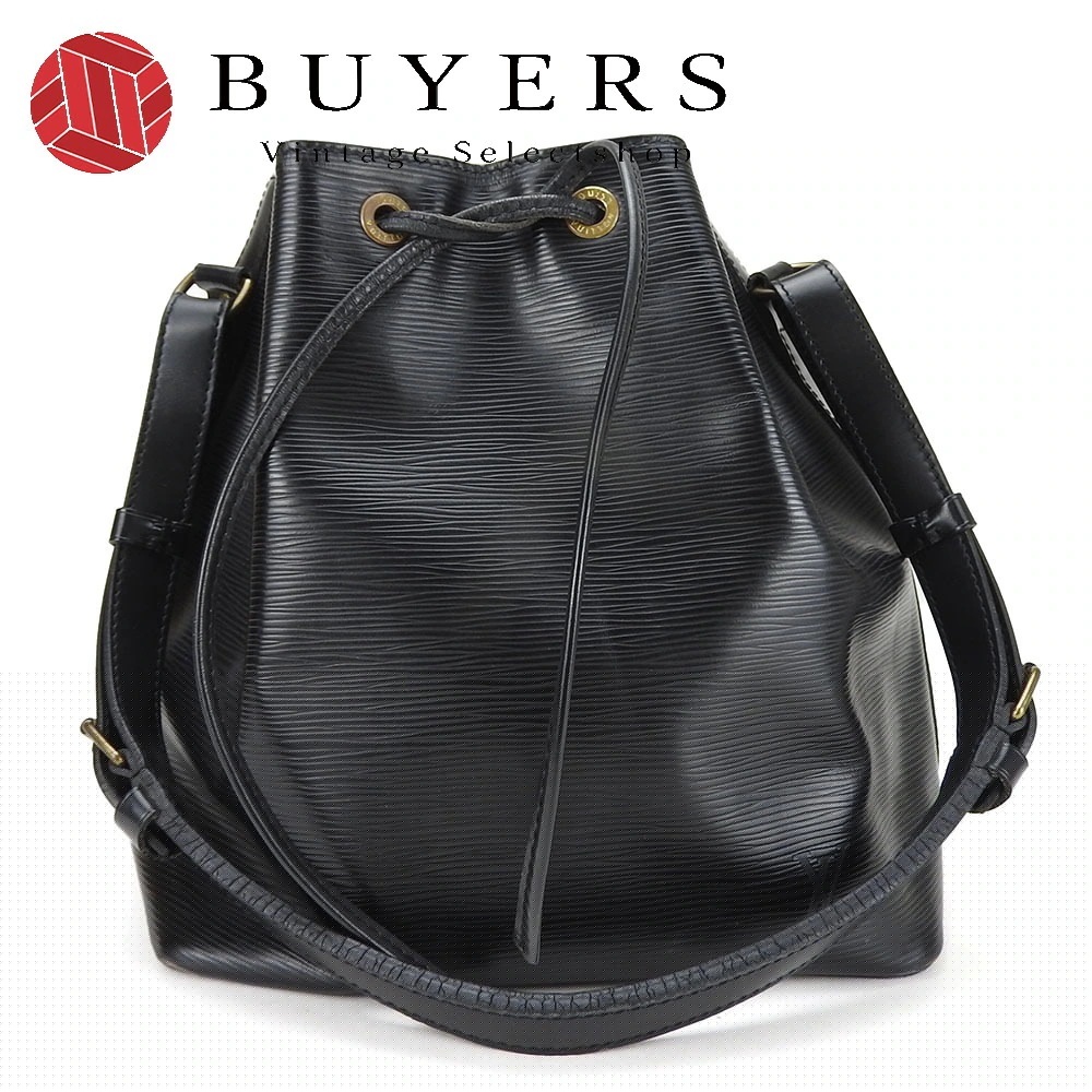 中古 ショルダーバッグ プチノエ M59012 エピレザー ノワール ブラック ゴールド金具 肩掛け 巾着 カジュアル レディース 女性