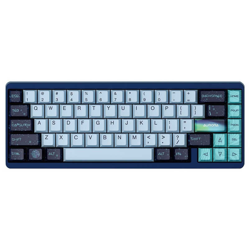 Varmilo　VYU67 ANSI Aurora Gg-Mag White F ゲーミングキーボード ［有線 / USB (Type-C)］ ブルー　vm-vyu67-a111-gmwf