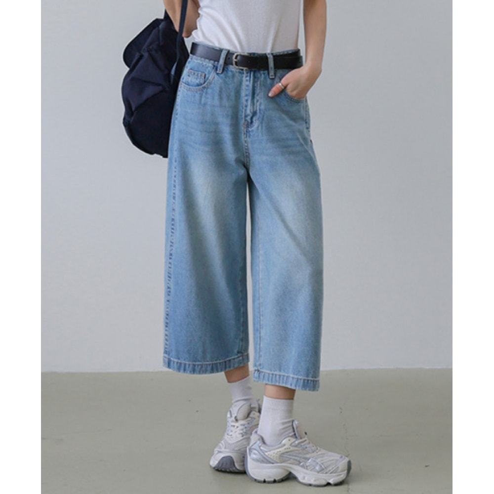 FRENCHCHIC デコズ 8部 デニムパンツ