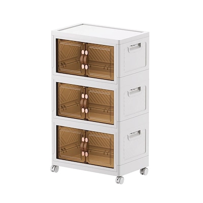 【国内即日発送】収納ボックス 前開き キャスター付き 3段 コンテナ ボックス 取っ手付き 大型 クリアボックス 収納ケース 蓋付き 積み重ね 衣類 布団 折り畳み プラスチック おしゃれ 防塵 透明