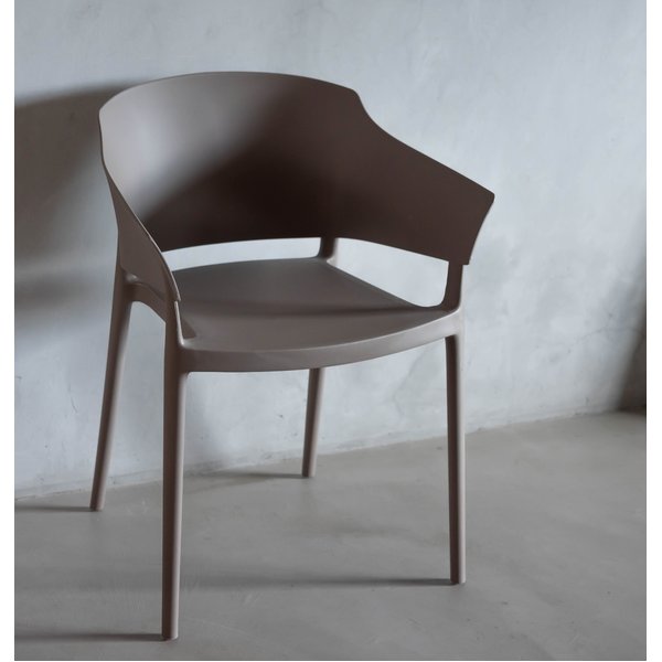 アームチェア グレー （約W56.5×D53×H78×SH46cm） 完成品