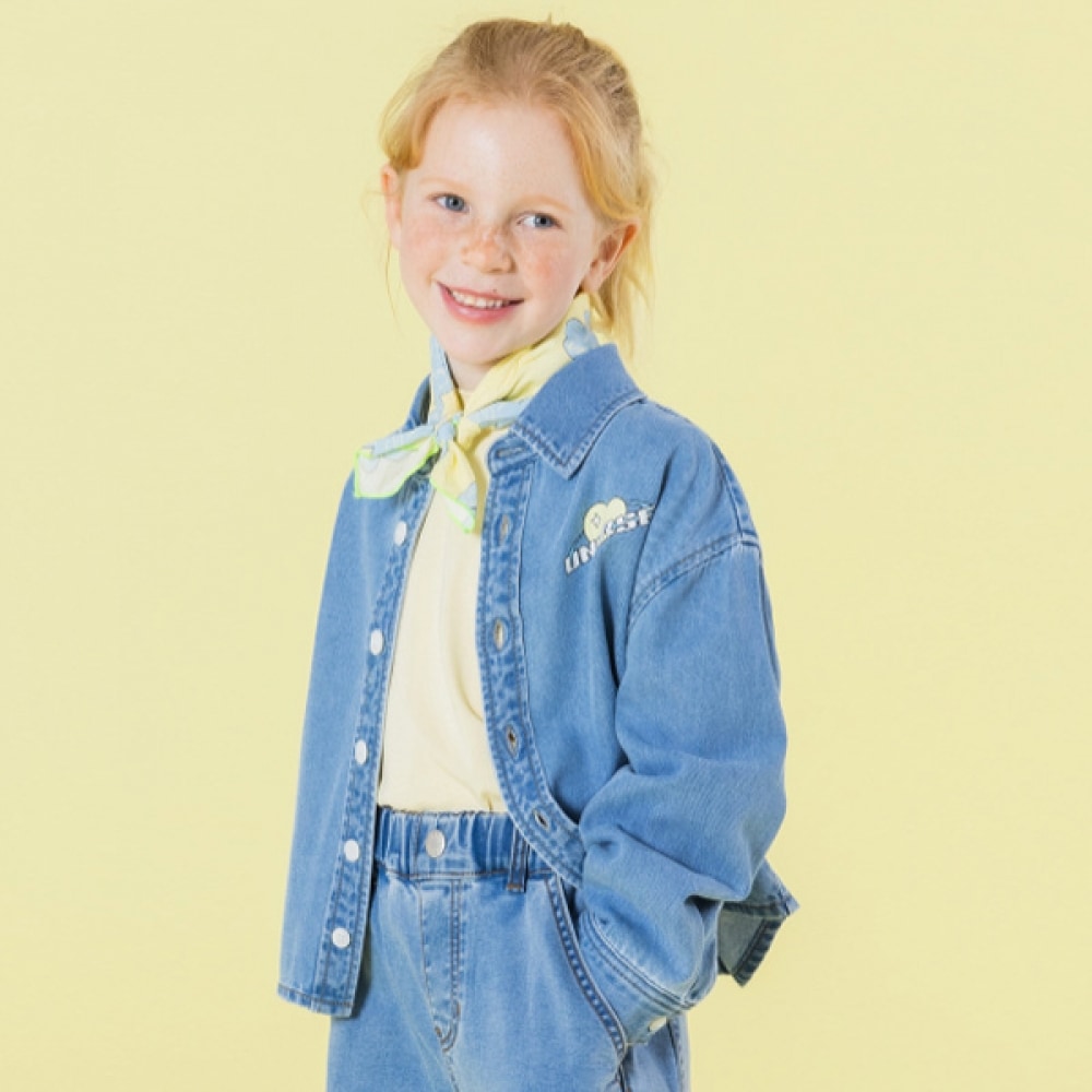 アイラブジェイ ハート宇宙 クロップドデニムシャツ JXSTO43