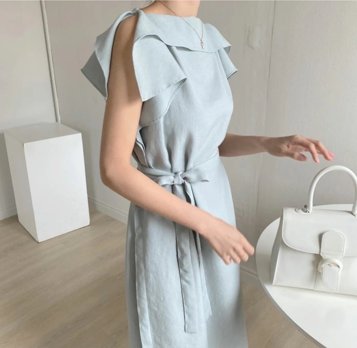 【急速出荷!】肩出し ロングワンピース レディース 春 夏 タイト ワンピース きれいめ 無地 上品 パーティー フォーマル 二次会 ウエストリボン オシャレ 可愛い 韓国ファッション