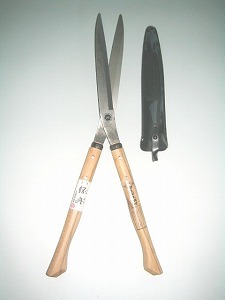 Ａ-33 240mm安来鋼付止なし刈込鋏 300mm コブ柄 鋼典 かねのり カネノリ 五十嵐刃物工