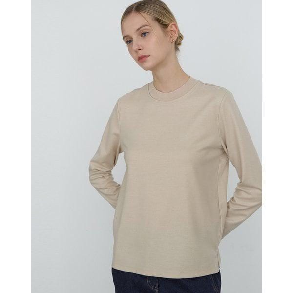 [24FW] [ウール混紡] ベージュニット袖長袖Tシャツ DLTS4D905I1