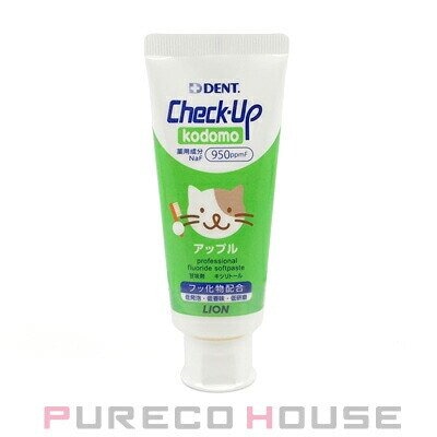 他サイト： ライオン デント チェックアップ コドモ 60g #アップル 【医薬部外品】の商品画像