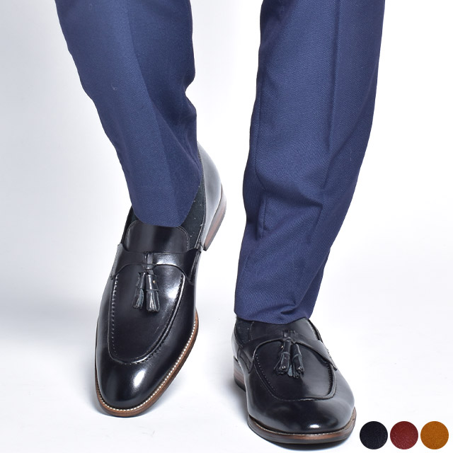 ローファー. メンズ 本革 タッセルローファー 革靴 Uチップ スリッポン モカシン カジュアルシューズ おしゃれ 短靴 履きやすい 歩きやすい 黒 ブラック ヴァーガンディー ブラウン