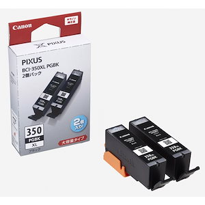 Canon 純正インクカートリッジ BCI-350 ブラック 大容量タイプ 2個パック BCI-350XLPGBK2P