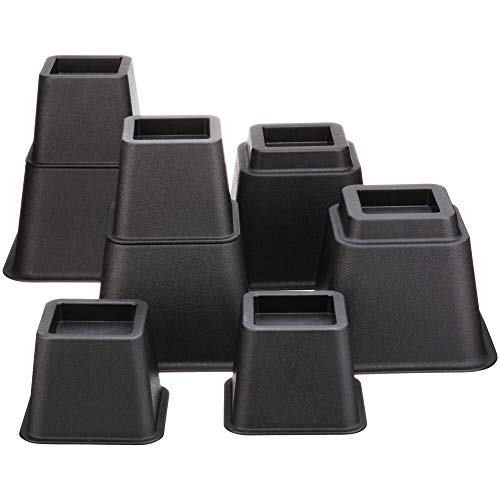 Uping テーブルベッドの高さ調節が簡単にできる ベッドの高さをあげる足 8個セット 高さを上げる 高さ調節脚 こたつ 継足し 継ぎ足 テーブル脚台 高さ調整 暖房器具 角型 (耐荷重600kg)