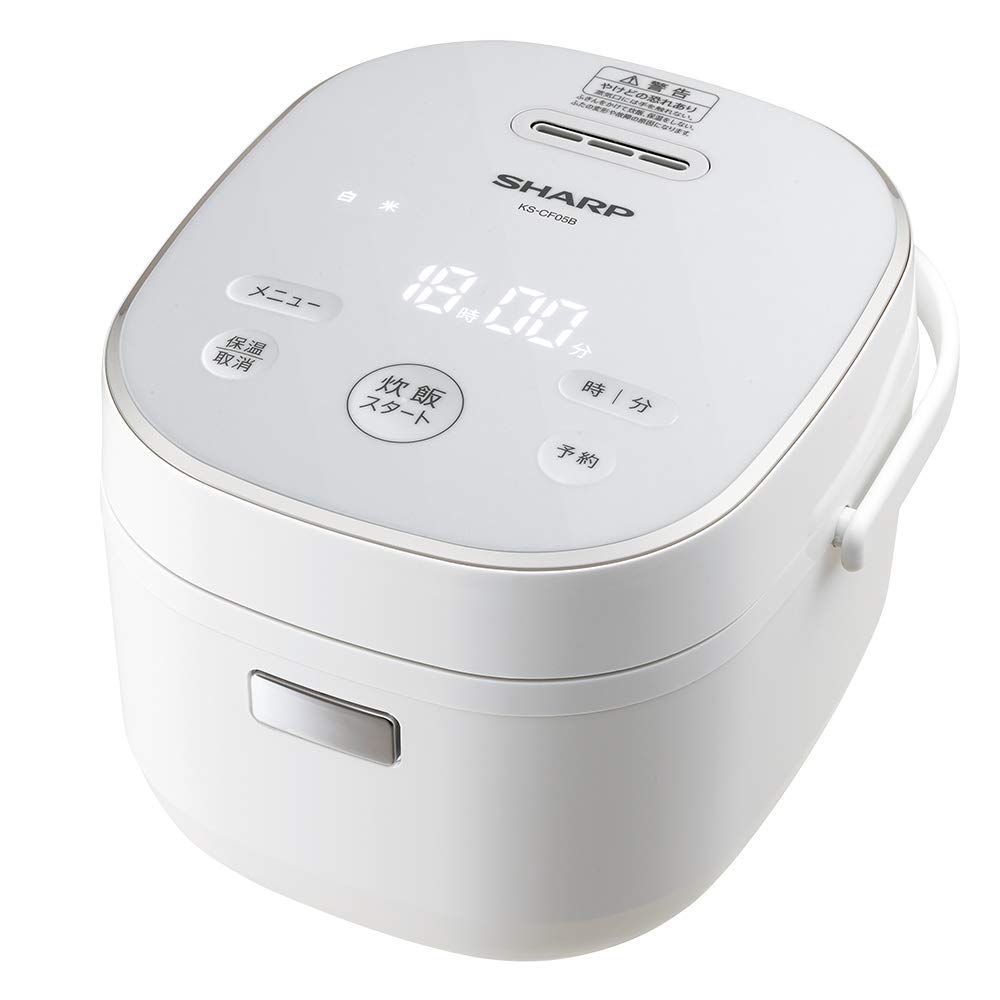 全国送料無料 シャープ 炊飯器 KS-CF05B-W 3合 一人暮らし マイコン パン調理機能 ホワイト