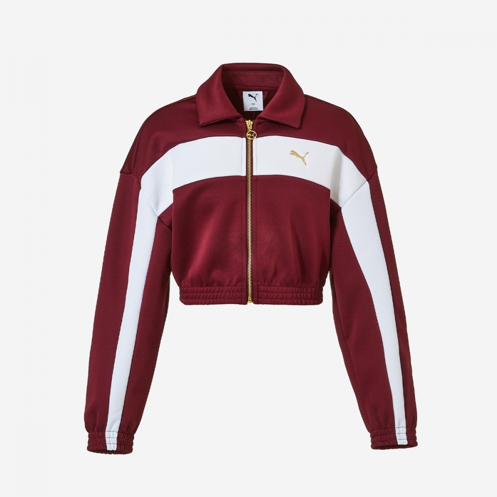 プーマリラックスクロップトラックジャケット PKI63379596-ルビーシマー