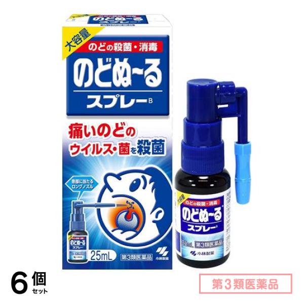 第３類医薬品 のどぬ～るスプレー(スプレーB) 大容量 25mL 6個セット