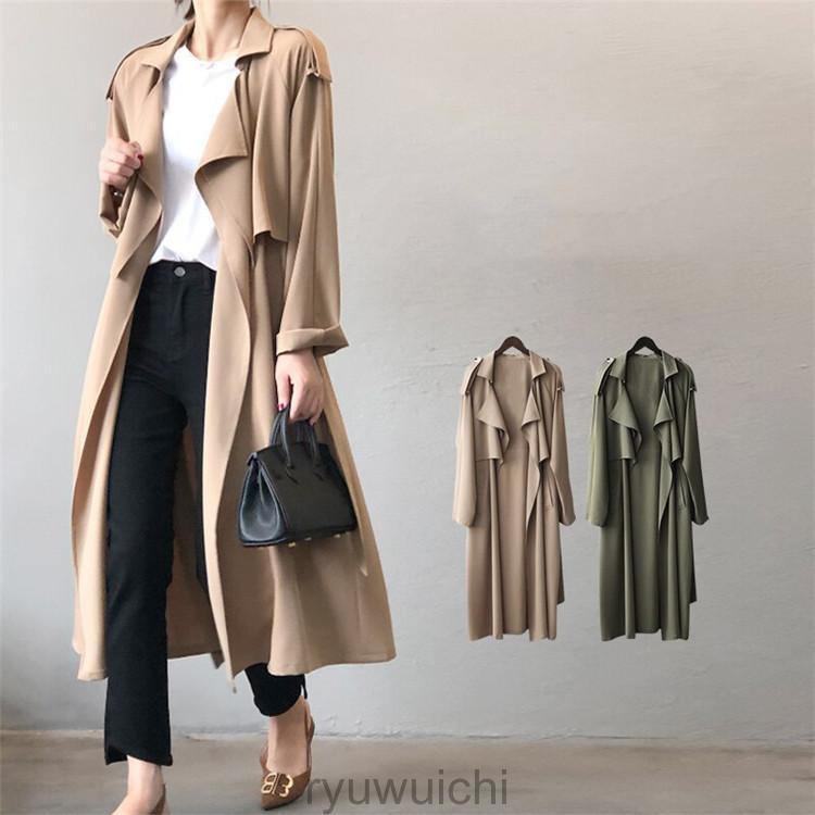 トレンチコート レディース 春 秋 冬 スプリングコート ロングコート 羽織り トレンチ アウター コート ジャケット おしゃれ