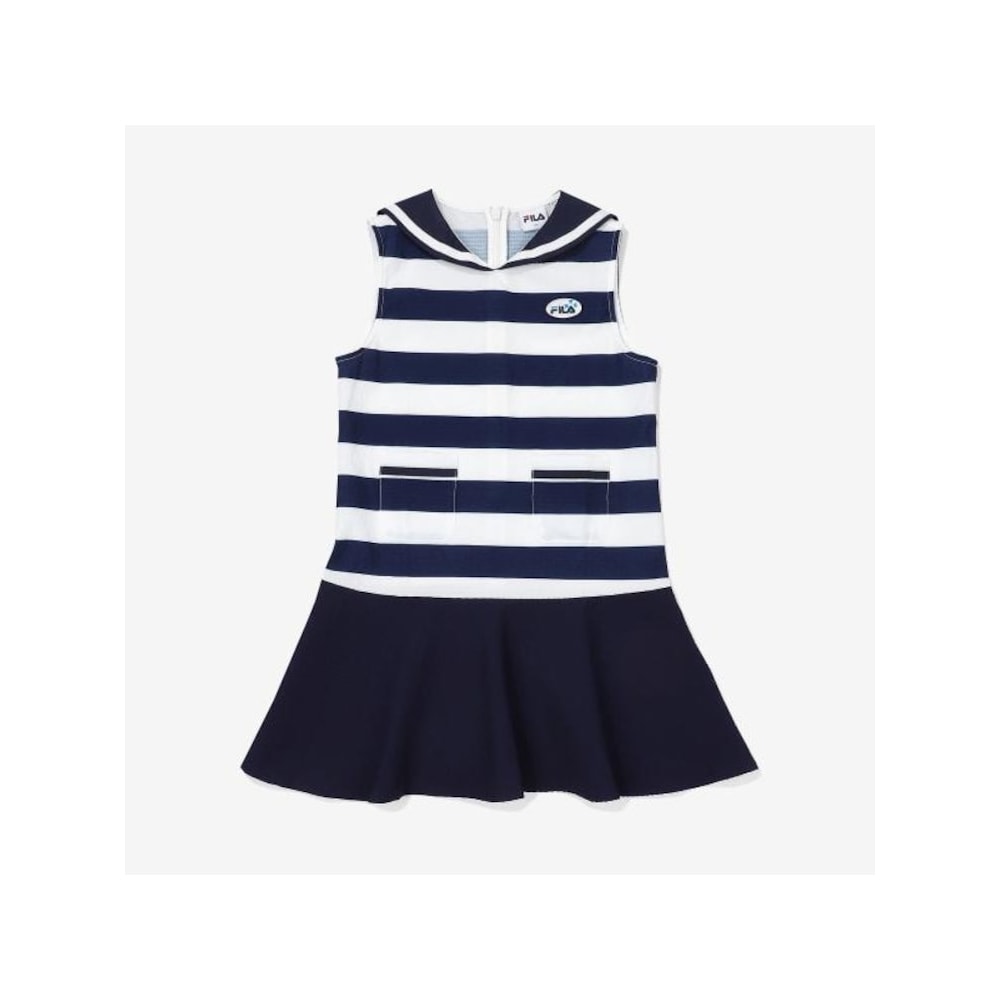 [FILA KIDS] 女の子用シーサッカードレス (FK2OPF2301F_DID) Q0ZFK2OPF2301FDID