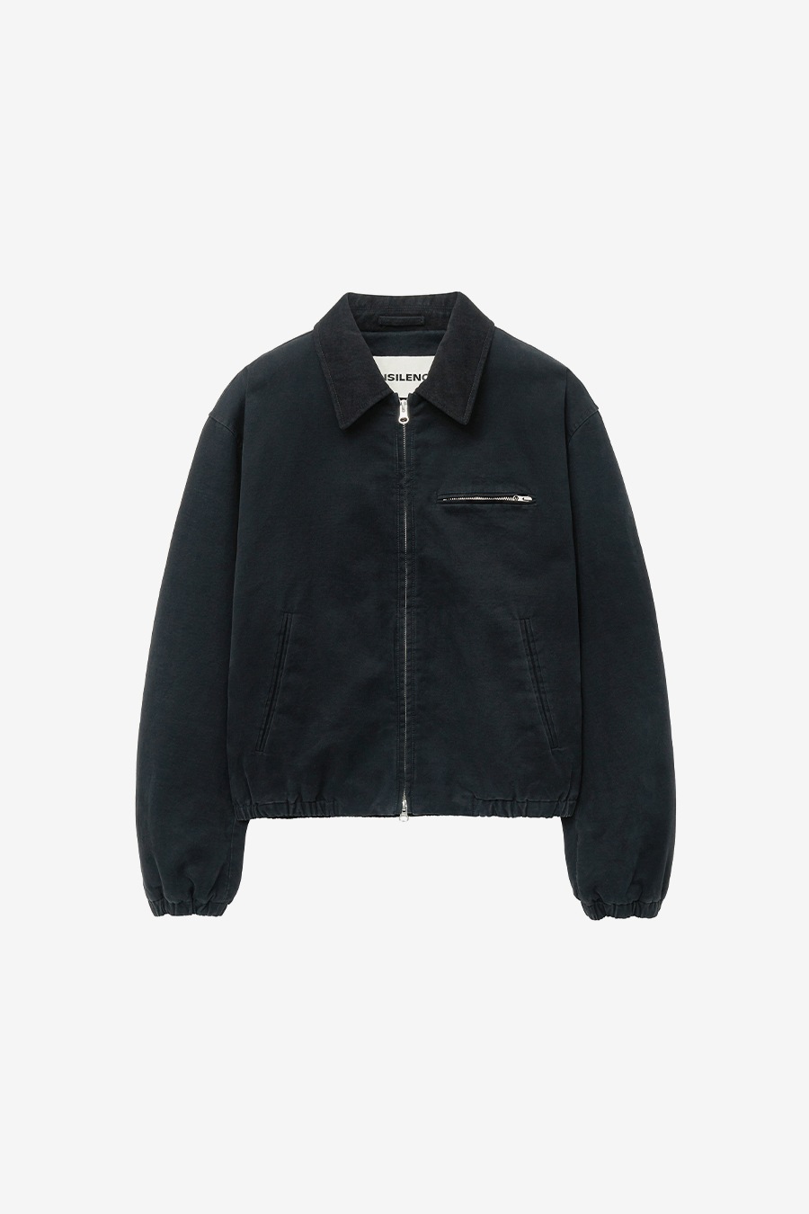 【INSILENCE】 WASHING COTTON JUMPER : FADED BLACK