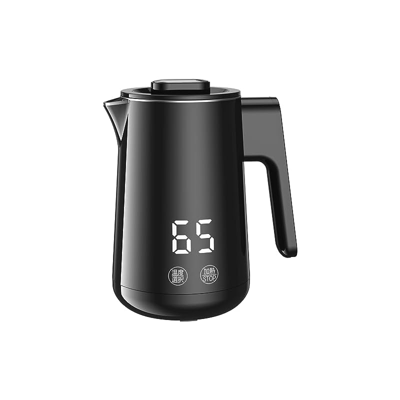 電気ケトル 0.8L 6段階温度調節 ボデーデジタルディスプレイ 4時間保温 二重構造 触れても熱くない 急速沸騰 空焚き防止機能 メモリー機能 火傷防止 小型 お手入れカンタン お茶 コーヒー ミル 5,687円