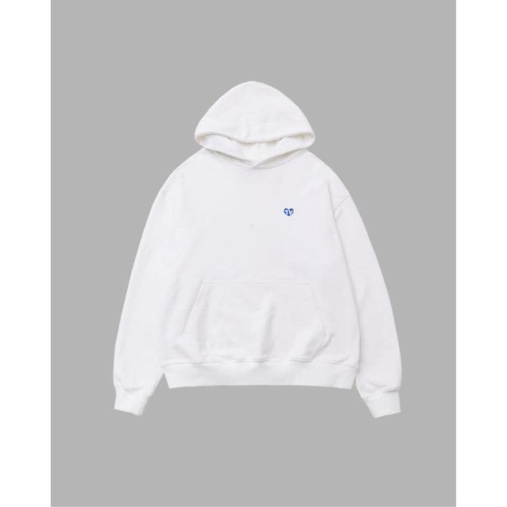 THE MUSEUM VISITOR TV HEART LOGO HOODY WHITE 11288
