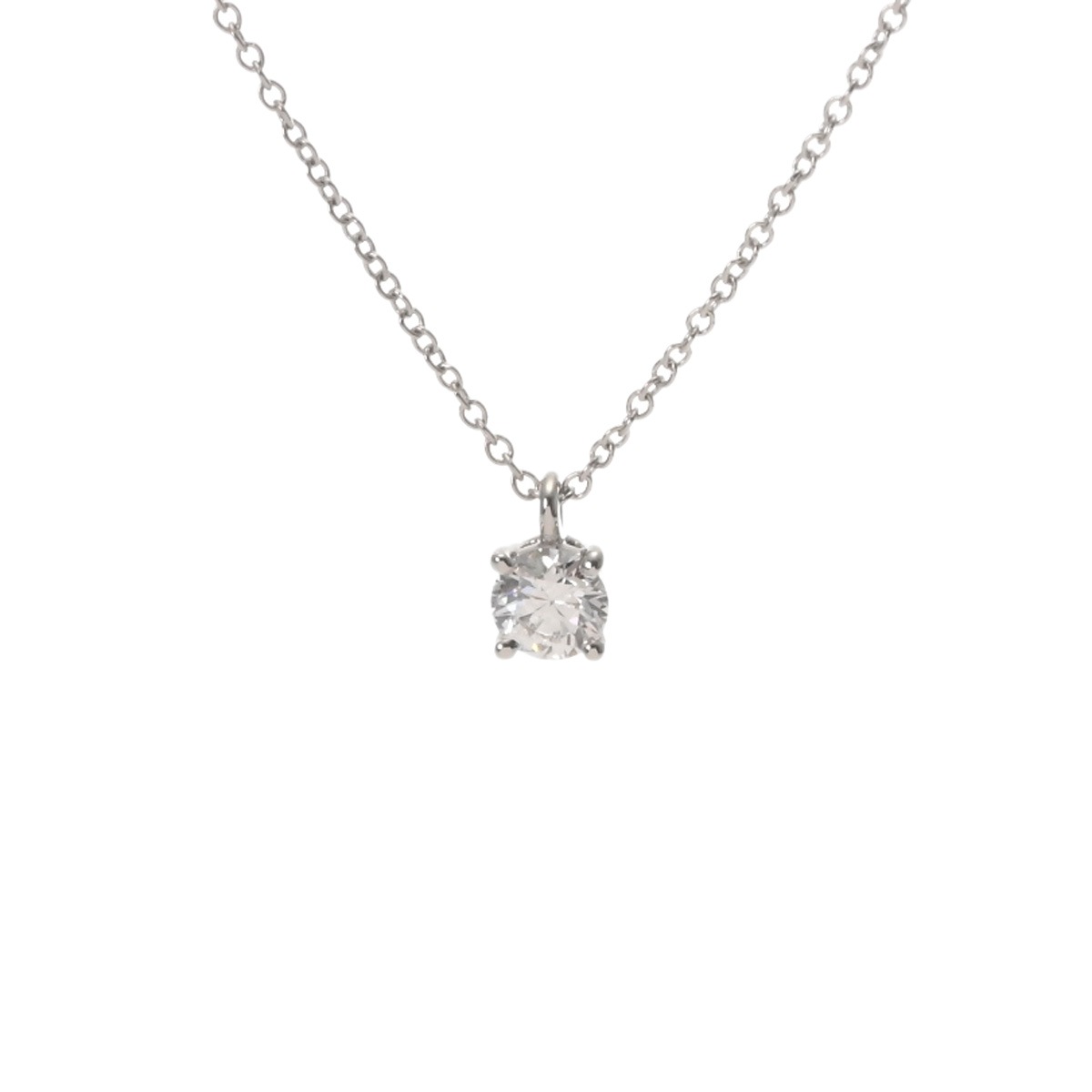 ソリティア ネックレス ダイヤ0.35ct D-VS1-3EX レディース Pt950プラチナ ネックレス Aランク 中古 銀蔵 242,001円