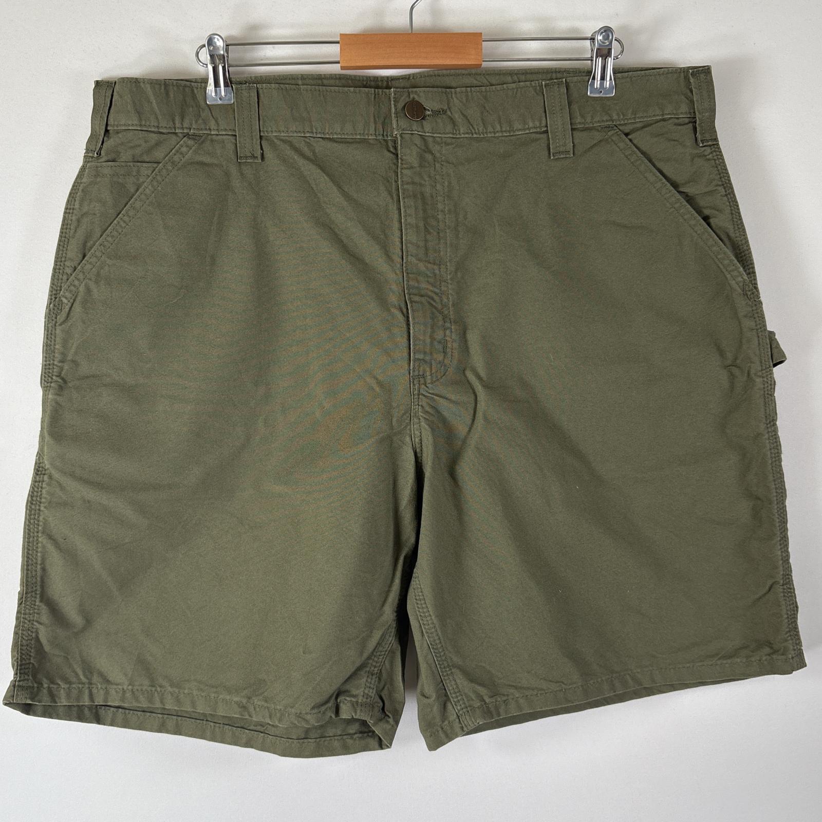 古着 ショートパンツ ワーク ペインター 大きいサイズ 半ズボン 短パン ハンマーループ ワンポイント w40 カーキ系 メンズ