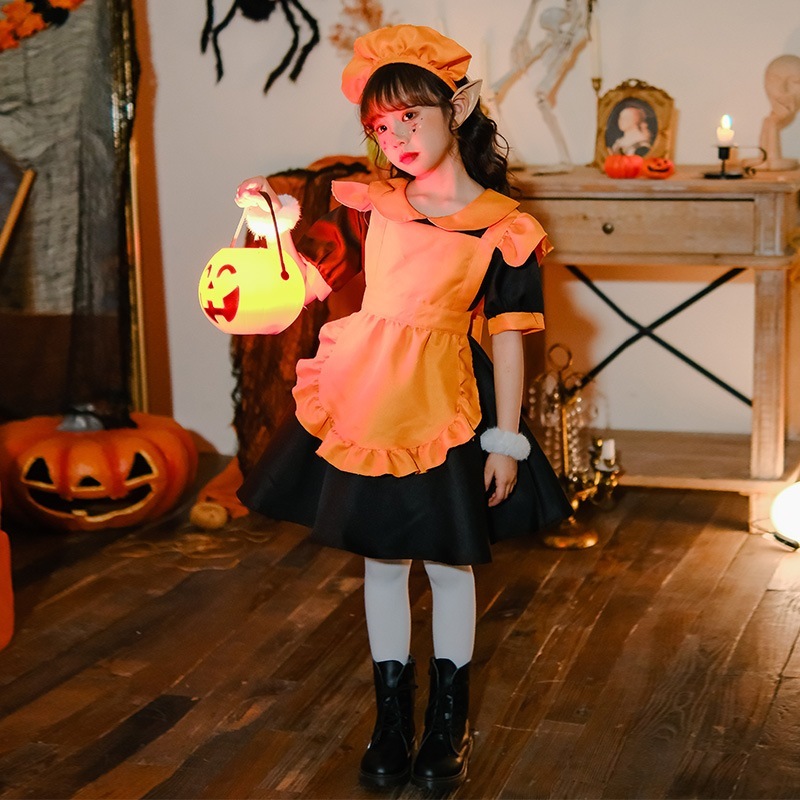 ハロウィン子供用コスチューム カボチャコスチューム 魔女コスチューム メイドコスチューム プリンセス 女の子 親子コスチューム 吸血鬼ドレス 女性