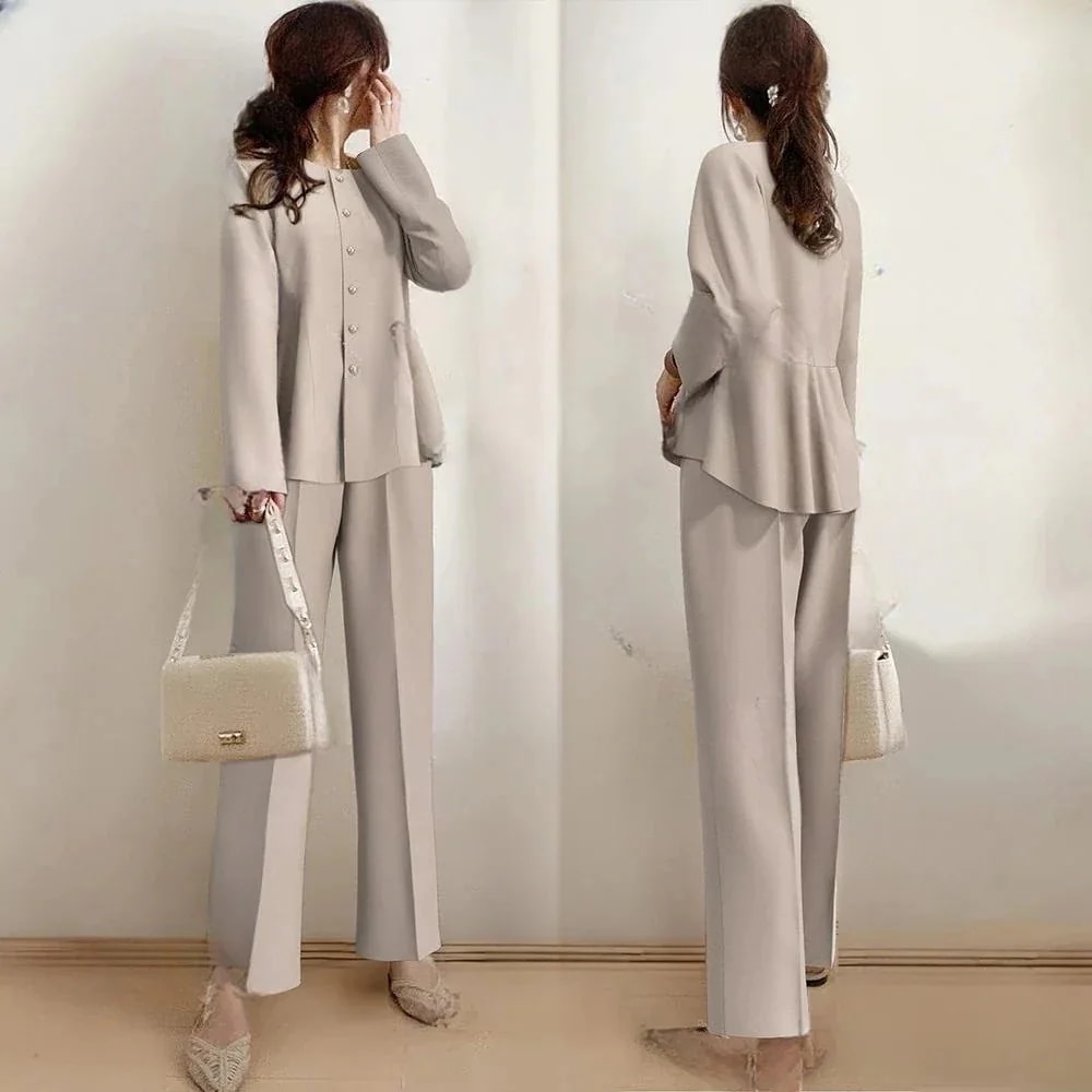 2024夏新作 セットアップス一ツ文化祭 学園祭新作登場 入学式 ママ スーツ 韓国ファッション セットアップ 卒業式 ママ スーツ セットアップ 2点セット スーツジャケットカジュアル 2点セット