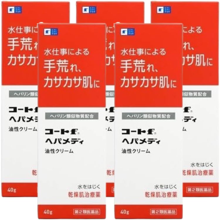 第2類医薬品 5個セット 田辺三菱製薬 コートf ヘパメディ 40g 油性クリーム 乾燥肌