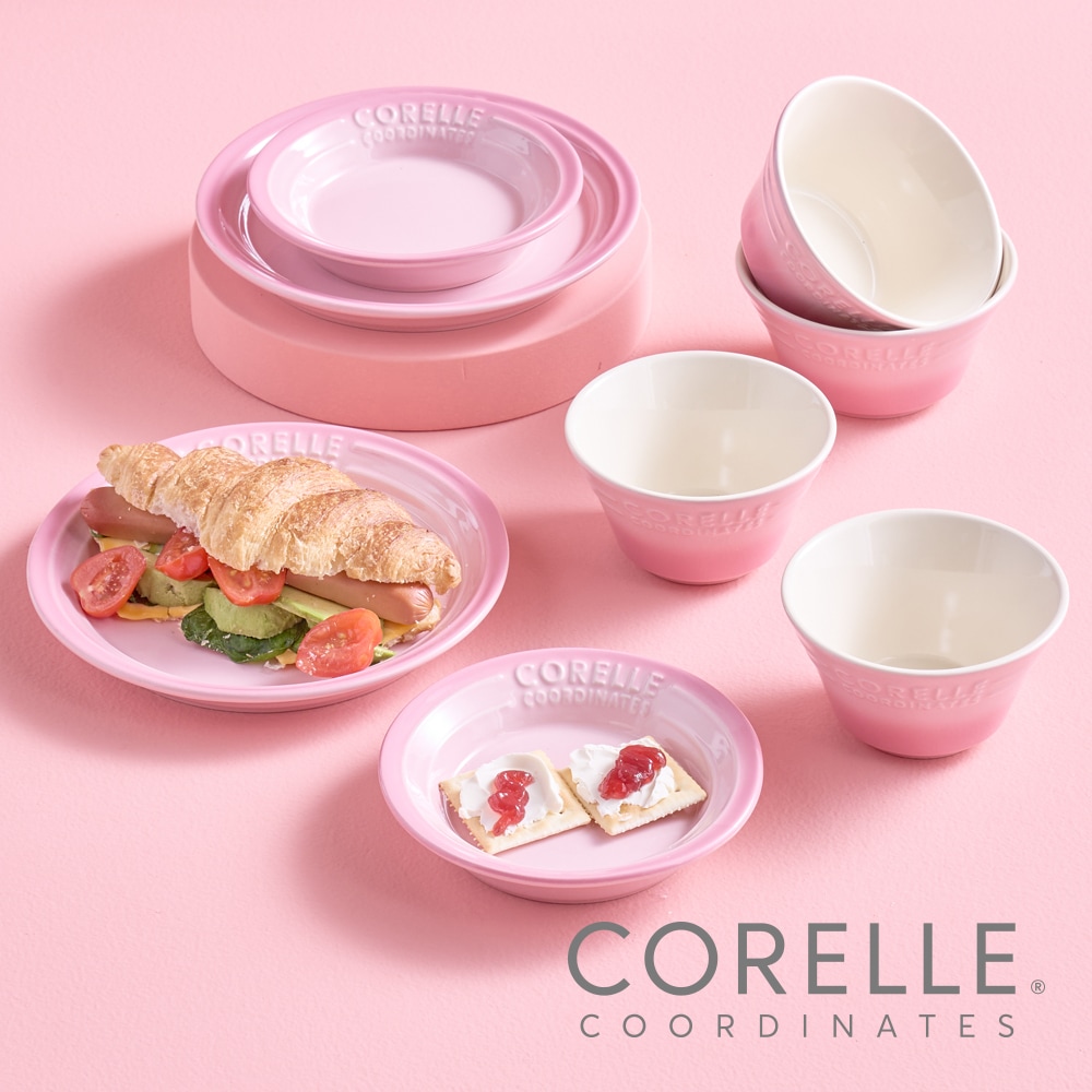 ブリーズストーン ディナーウェア 8ピース 食器洗い機・オーブン対応 ピンク
