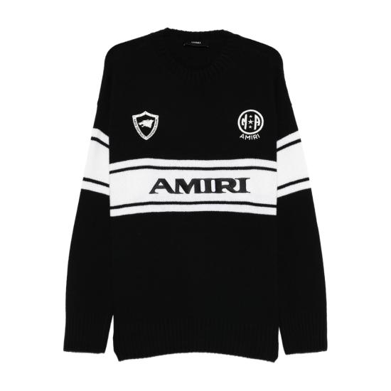 AMIRI Men Sweatshirts AMTOKN1005 BLACK BLACK WHITE