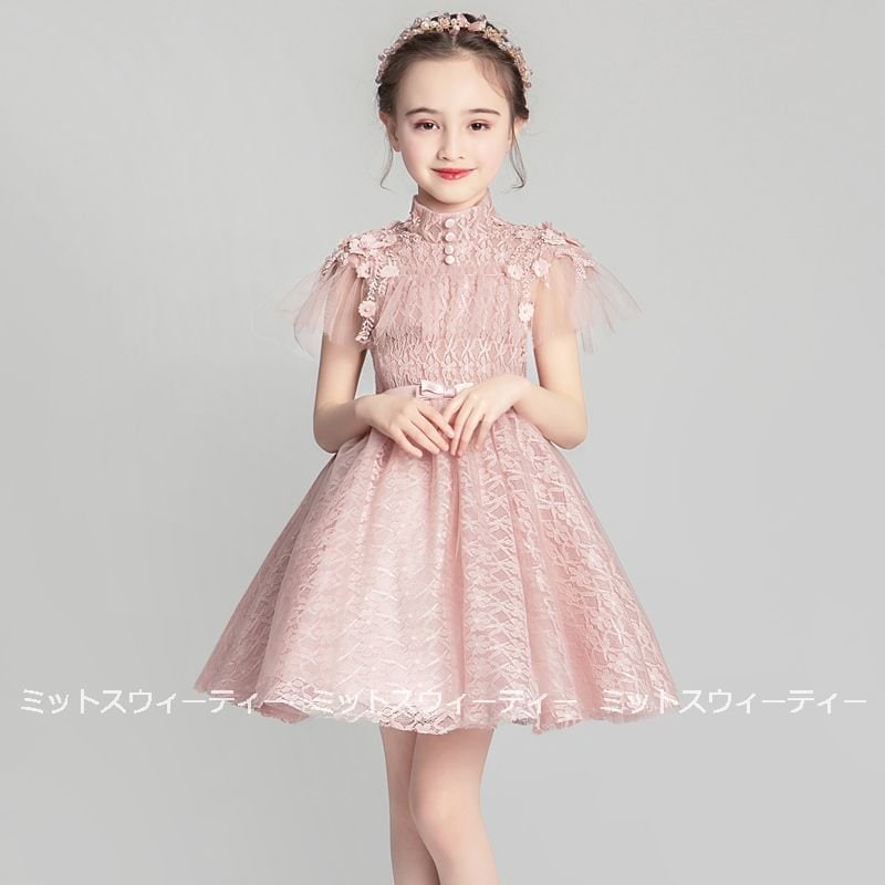 子供 ドレス ピアノ発表会 子供ドレス 女児 ワンピース ホワイト ピンク ミニドレス 衣装 結婚式