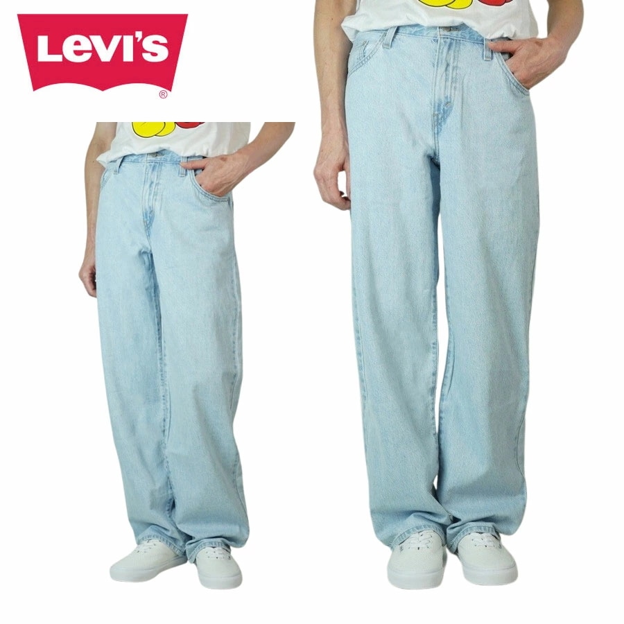 レディース デニムパンツリーバイス LEVISBAGGY DAD STONEWASHバギー ダッド ストーンウォッシュLIGHT INDIGO(ライトインディ