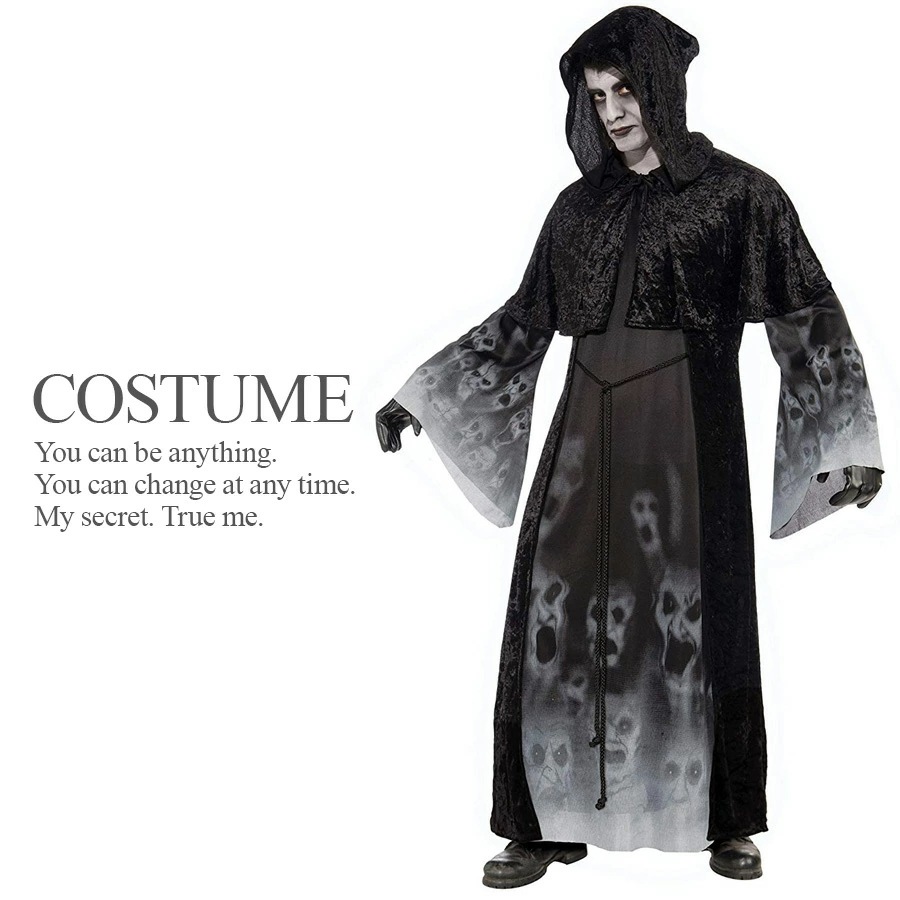 大人用フォーゴットンソウルズ メンズ ゴースト 死神 仮装 演劇 ハロウィン コスプレ 衣装 コスチューム 【Rubies ルービーズ】