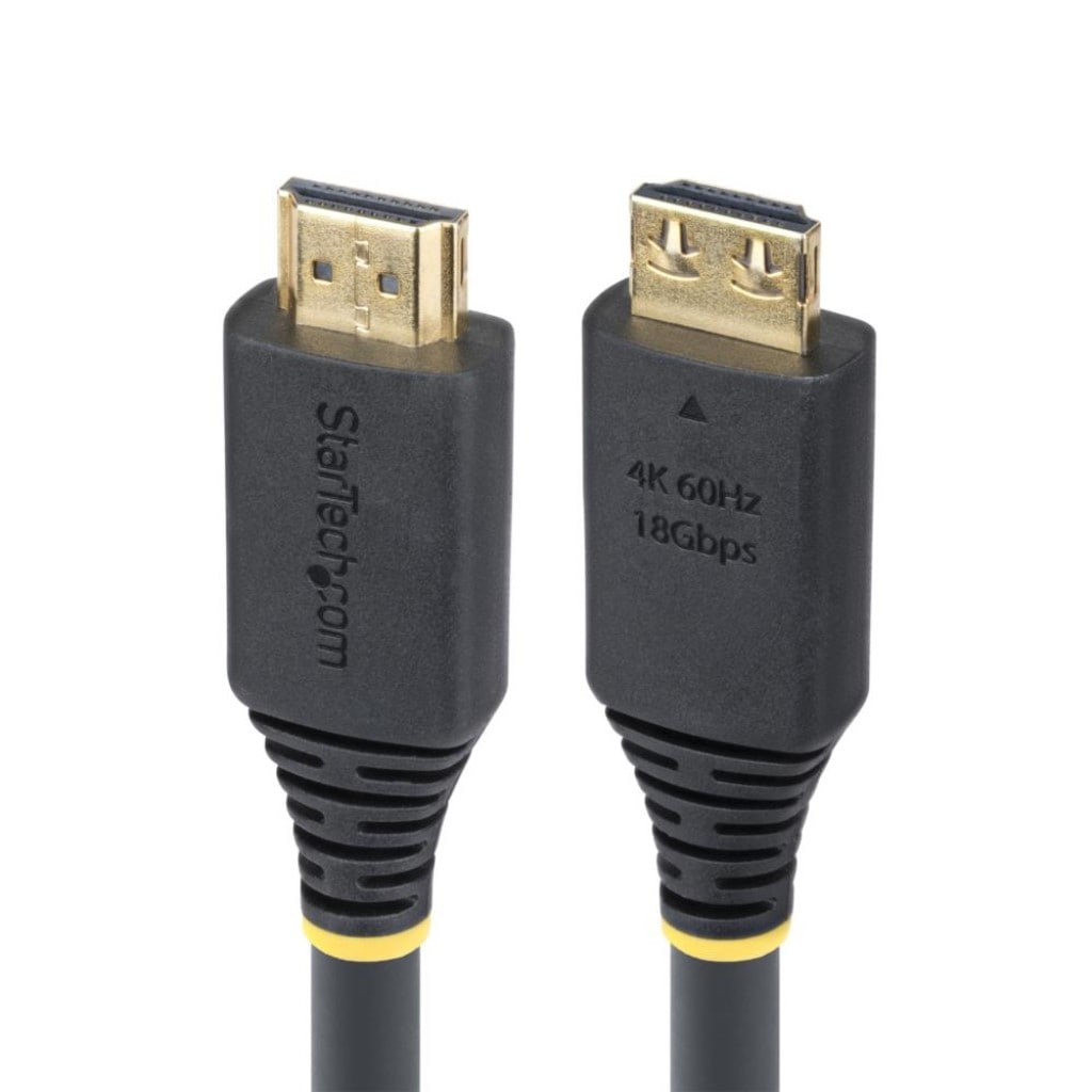 StarTech.com [HDMI2-CABLE-GRIP-20F] HDMI 2.0ケーブル/抜け防止コネクター/6m/4K60Hz/High Speed HDMI/HDR10 HDCP 2.2