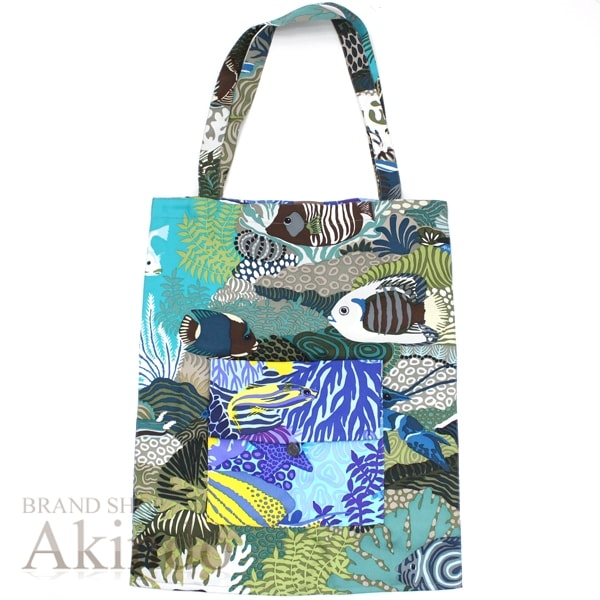 【新品】エルメス HERMES プティアッシュ トートバッグ エコバッグ シルク 軽量 肩掛け A4 レディース マルチカラー ブルー