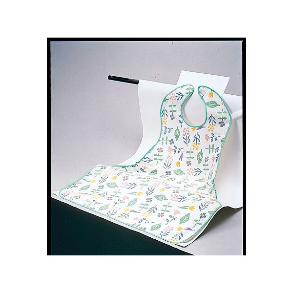 (まとめ)ピジョン 食事用エプロン ピジョンすべらない食事エプロン 花畑柄 K749(×3セット)