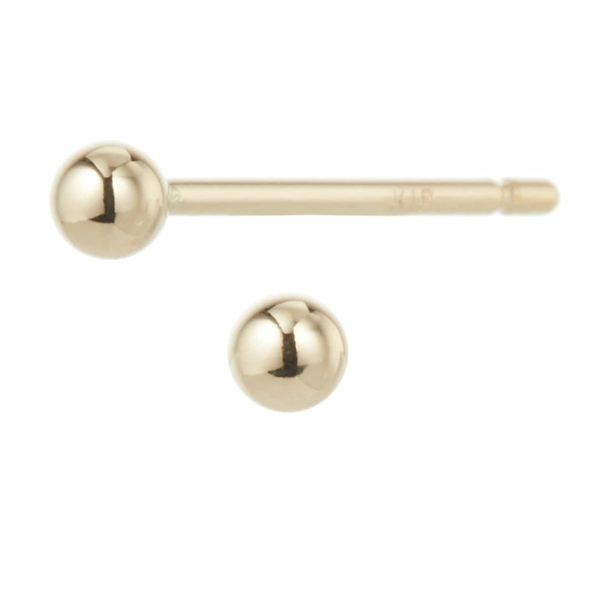 ピアス レディース メンズ K18 日本製 2.5mm玉 ファーストピアス セカンドピアス