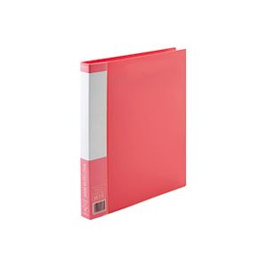 （まとめ）ジョインテックス リング式クリアーブック D051J-RD 赤1冊(×10セット)