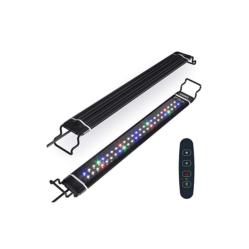 水槽照明 LEDライト 水槽ライト アクアリウムライト 熱帯魚ライト タイマー(6/10/12H/不定時) 3つの照明モード 10段階明るさ調整 スライド式 LED 50000時 長寿命 観賞魚飼育