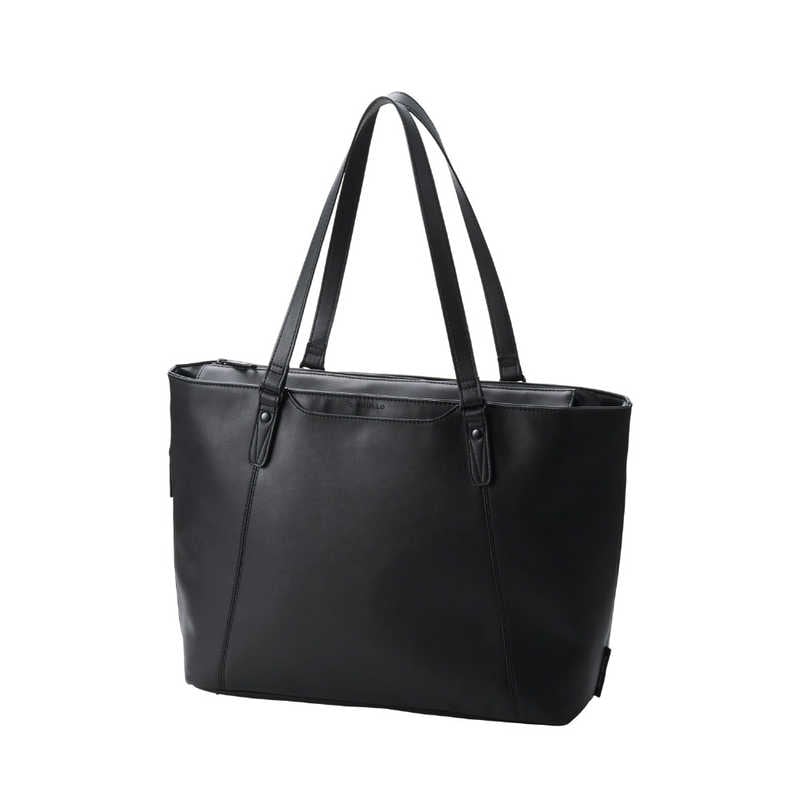 エレコム　ELECOM　ノートパソコン対応 [～14.0インチ] 合皮トートバッグ 横型01 キャリーオン対応　ブラック　BM-TBSLH01BK