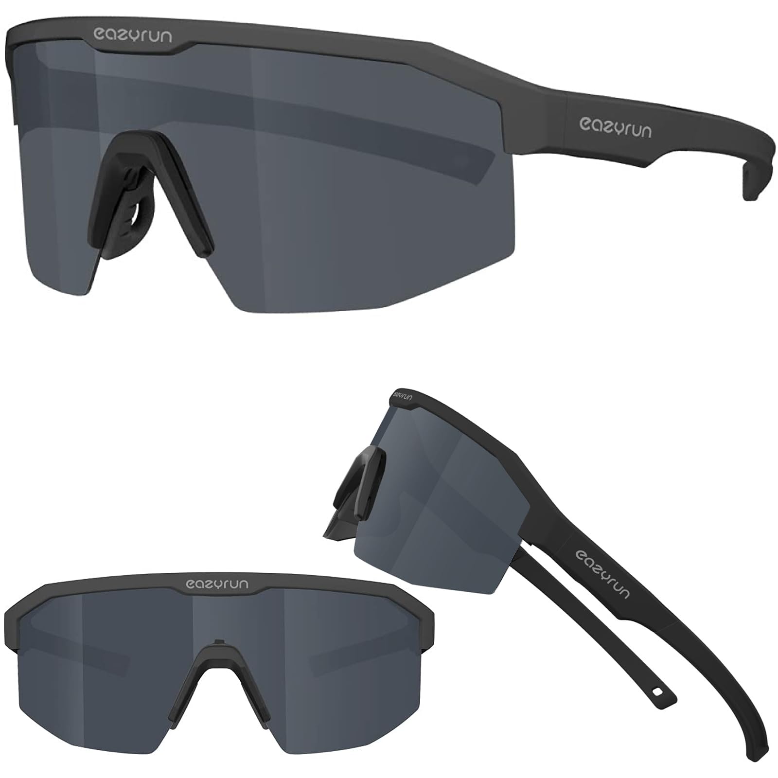 ER00 偏光ワープアラウンド・シールド小型ナロースポーツサングラス少年野球 サイクリング スキー ソフトボール テニス トライアスロン