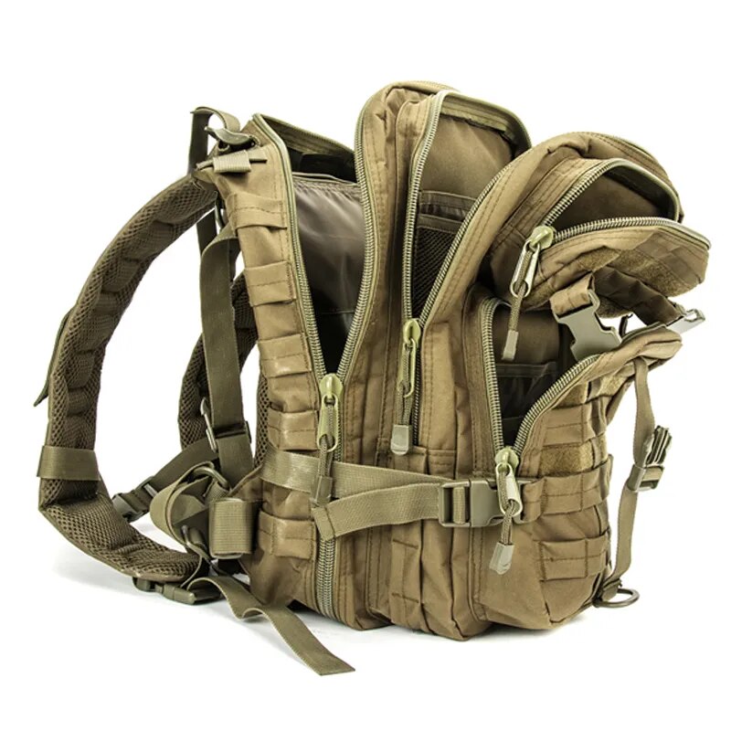 ミリタリータクティカルバックパック,ミリタリーミリタリー,軍服,アーミーデザイン,女性と男性用,旅行,キャンプ,狩猟,拡張可能 Army Green