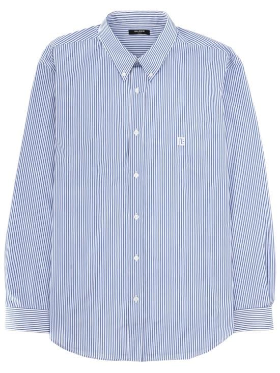 BALMAIN Men Long Tops GH1HS496CG38 SAB AZURE