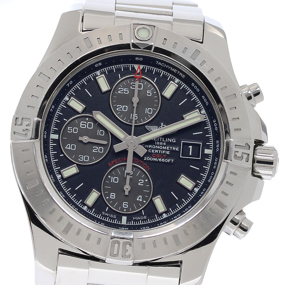 ブライトリング BREITLING A13388 コルト クロノグラフ オートマチック 自動巻き メンズ 箱・保証書付き_934663【中古】