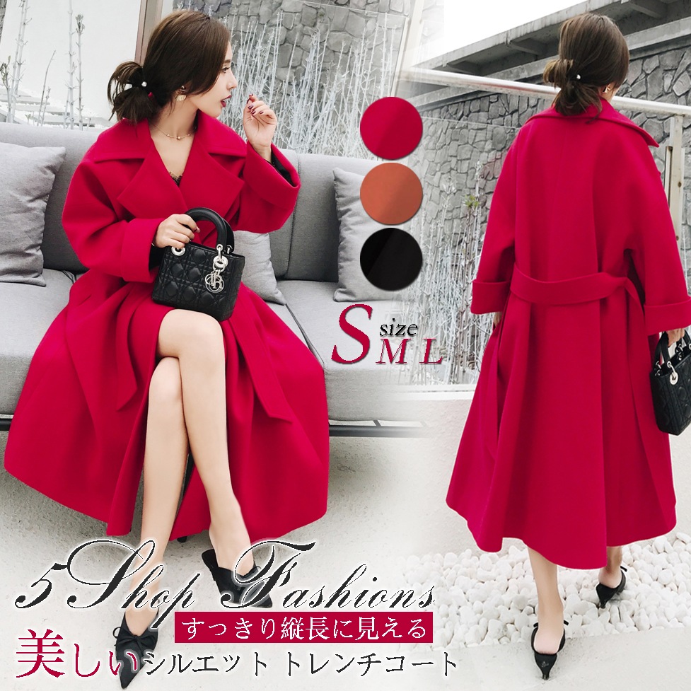 [55555SHOP]即納女度UPチェスターコート　新作 韓国ファッション レデイース ダスターコー