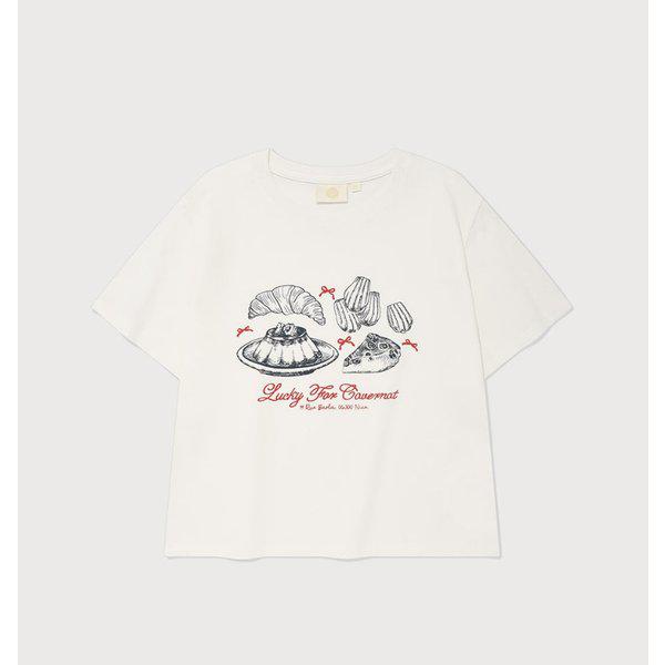 女性クロップベーカリーTシャツ B1 CO2502ST90 WH MA