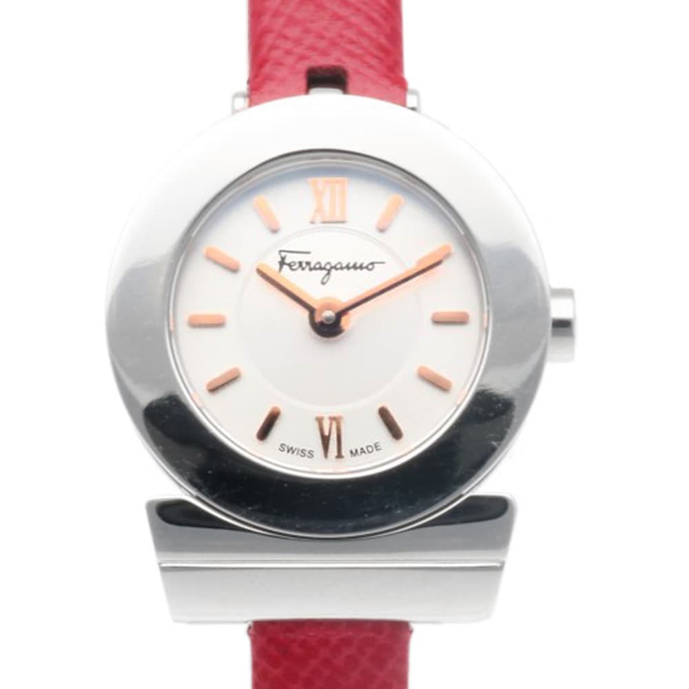 サルヴァトーレフェラガモ ガンチーニ 腕時計 ステンレススチール SF43 クオーツ 1年保証 Salvatore Ferragamo 中古