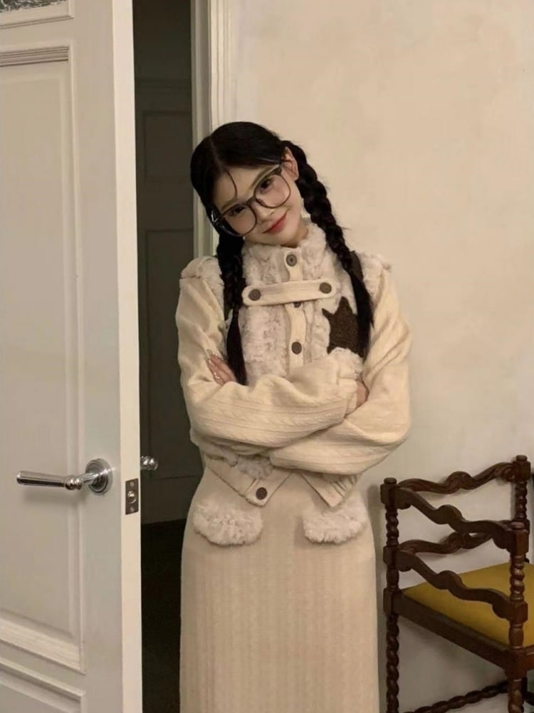 女性のための小さな気質スーツ2024秋冬ファースプライシングデザインハイウエスト痩身ロングスカート