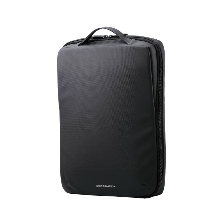 エレコム パソコンケース 14インチ ハンドル付 縦型 PCバッグ 衝撃吸収 【 ~14インチ MacBook Chromebook Lenovo など 収納可 】 ZEROSHOCK ブラック ZS
