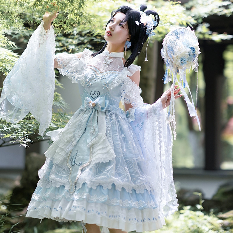 遥陽芙姫の宮廷風花嫁のワンピース ロリータワンピース
