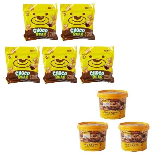 ノーブランドチョコベア300g×5個+チョコチップクッキー400g×3個学校事務所